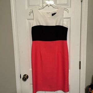 BLACK LABEL BY EVAN-PICONE COLOR BLOCK SLEEVELESS DRESS - Size 6